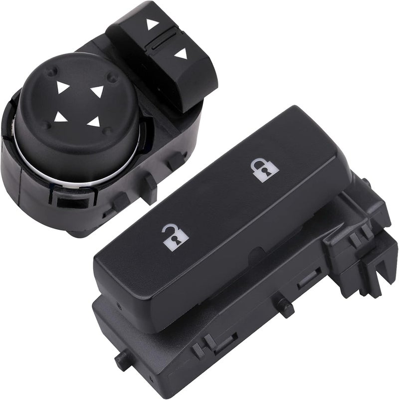 Obaee Power Window Control Switch Button & Front Driver Side Door Lock & Mirror Switch Compatible with Chevrolet Silverado/GMC Sierra 1500 2500 HD 3500 HD 2007-2013 - Image 2
